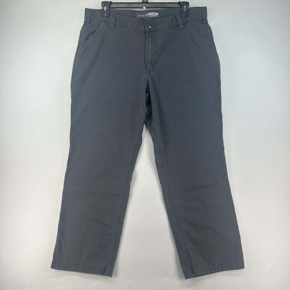 Carhartt Men's Rugged Flex Canvas Work Pants Gray BN2291 Fits 39x27 Gorpcore
